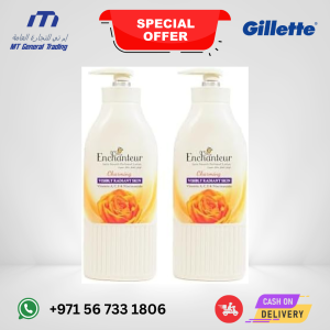 EnchantEur Satin Smooth Lotion (Pack of 2) – Aloe Vera & Olive Butter – 500ml x 2