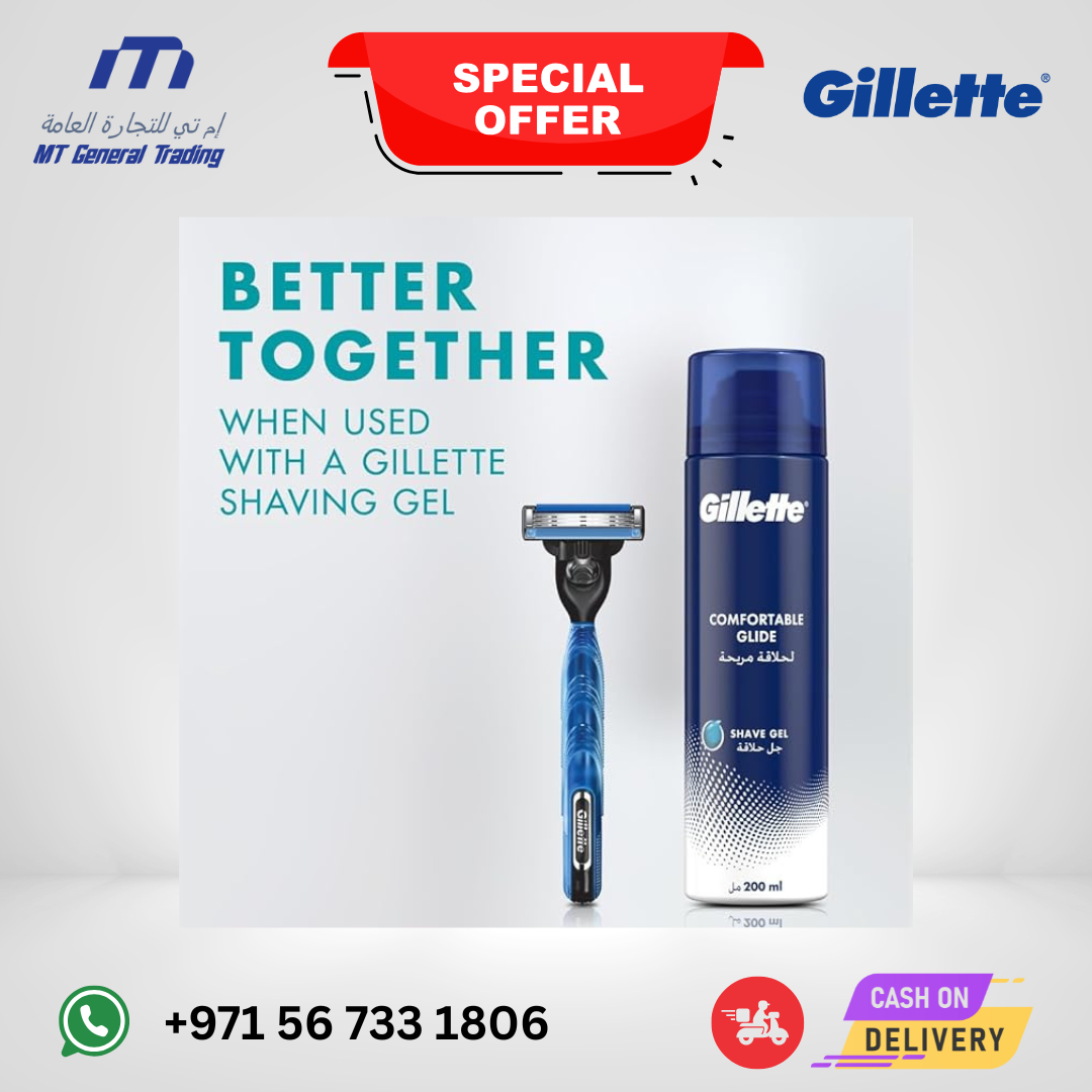 Gillette Mach3+ Refillable Razor for Men – 5 Blade Refills – UAE Edition (3)