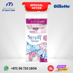 Gillette Simply Venus 3 Razors for Women – Set of 5 UAE