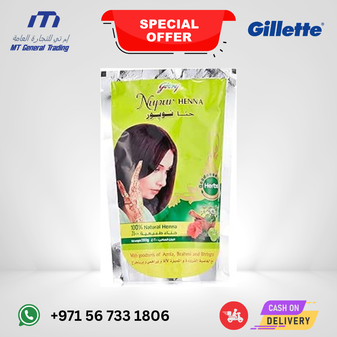 Godrej Nupur Henna Powder – 100% Pure Hair Color | 200gm UAE