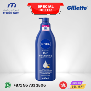 NIVEA Rich Nourishing Body Lotion for Dry Skin, 400ml – 5in1 Care UAE