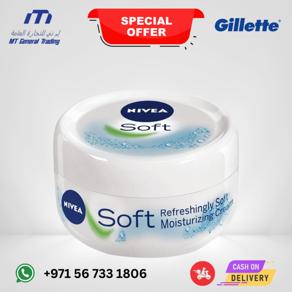 NIVEA Soft Moisturizing Cream Value Pack – 2 x 100ml | Lightweight Hydration for Face, Hands & Body